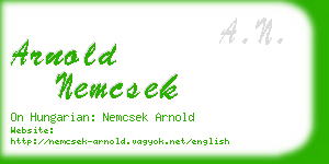 arnold nemcsek business card